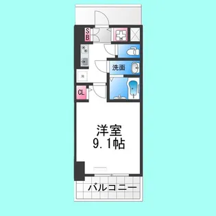 S-RESIDENCE堺blaze【9階】の間取り
