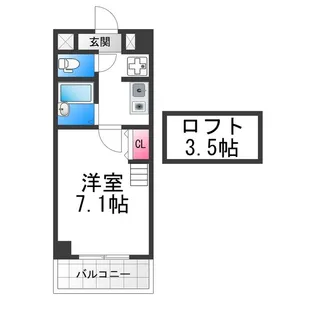 ヴィーブル三国ヶ丘【601号室】の間取り