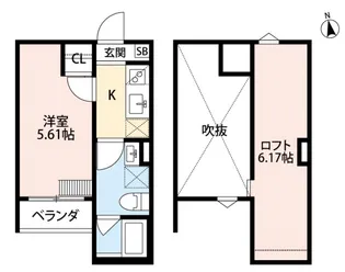 ASSO 二条通(アッソニジョウドオリ) 【2階】の間取り