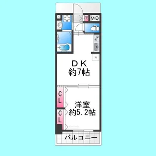 パークナードフィットなかもず【8階】の間取り