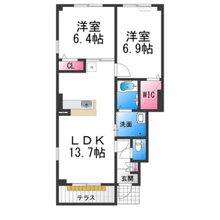 サンシエスタ【1階】の間取り