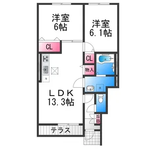 パルクエストⅠ番館【1階】の間取り