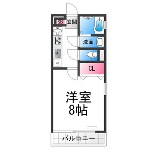 サンパティーク湊【101号室】の間取り