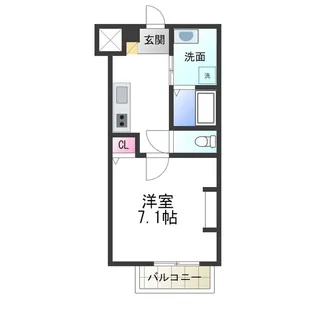 エヌエムスワサントオンズノース【2FB号室】の間取り