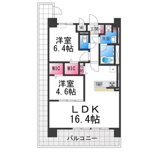 フェンテイーストⅡ【6階】の間取り