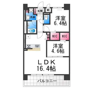 フェンテ・イーストⅡ【9階】の間取り
