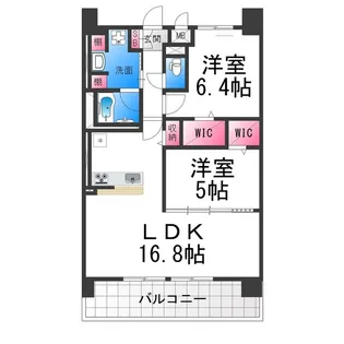 フェンテイーストⅡ【6階】の間取り