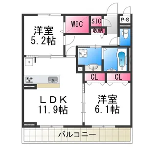 FYJ(エフワイジェイ)【205号室】の間取り