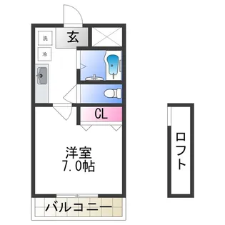 ABBEY ROAD【2階】の間取り