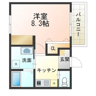 Adatto【2FE号室】の間取り