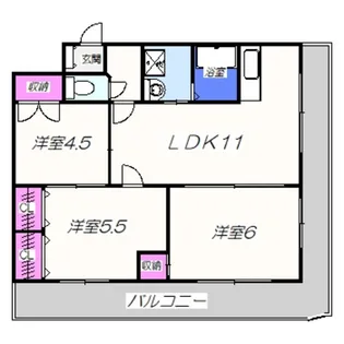 百舌鳥スクエアハイツ(モズスクエア)【2階】の間取り