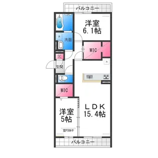 パサログランデ賑町【2階】の間取り