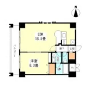 コプリー キタハナダ【8階】の間取り