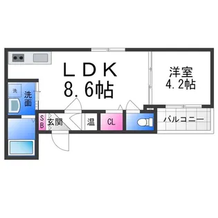 GRANDIR湊【1階】の間取り