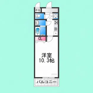 アスティオン三国ヶ丘【3階】の間取り