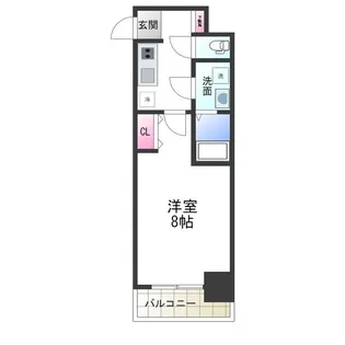 S−RESIDENCE堺市駅前【401号室】の間取り