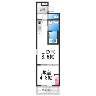 フジパレス百舌鳥駅東【1階】の間取り