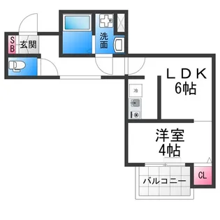 カーサフォルトゥナート堺石津駅前【2階】の間取り