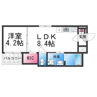 マリブガーデン堺駅前【205号室】の間取り