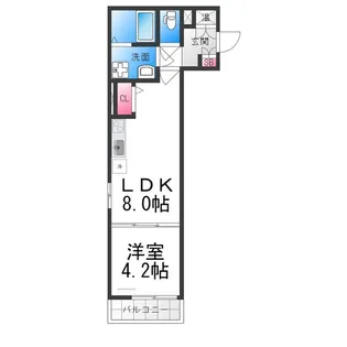 マリブガーデン堺駅前【203号室】の間取り