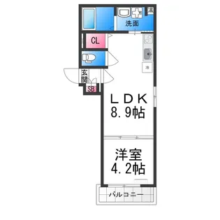 マリブガーデン堺駅前【304号室】の間取り
