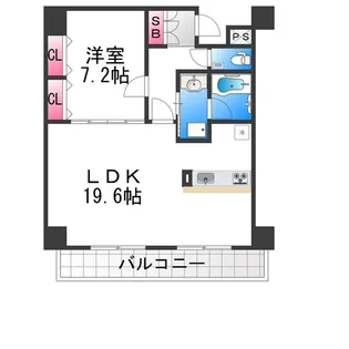 セントラル堺東【309号室】の間取り