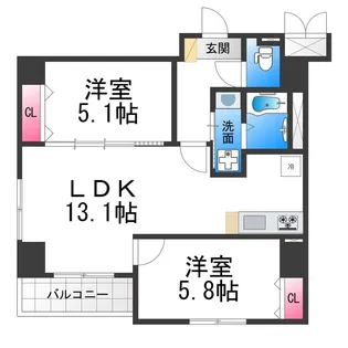 シエロ アズール【6階】の間取り