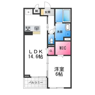 ボナール神野【3階】の間取り