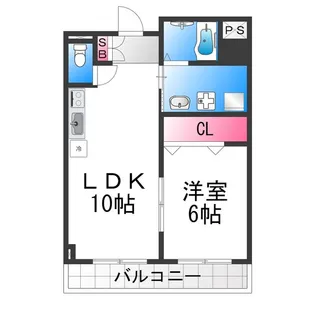 シティーコート北瓦町EX【601号室】の間取り