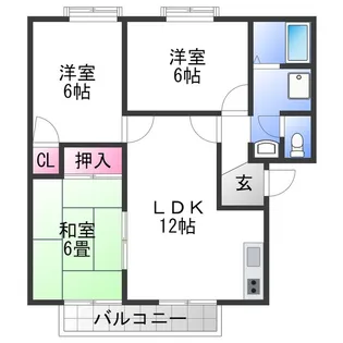 プレステージ大美野 A棟【2階】の間取り