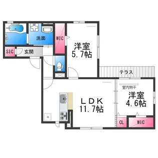 ダコタハウス宮本【1階】の間取り