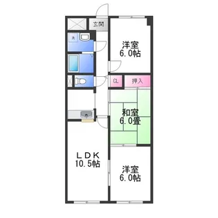 サン・ルミエール【3階】の間取り