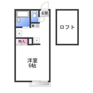 レオパレスアルミック【108号室】の間取り