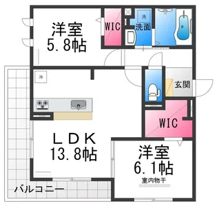 Porto Sereno【201号室】の間取り