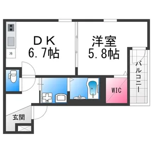 フジパレス百舌鳥駅東【2階】の間取り