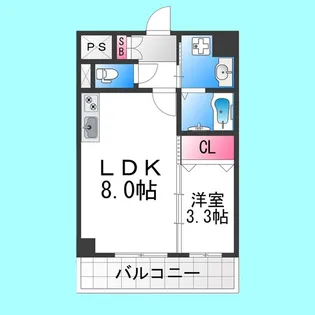 スプランディッド堺東【4階】の間取り