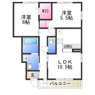 ヴィラ ファミール【1階】の間取り