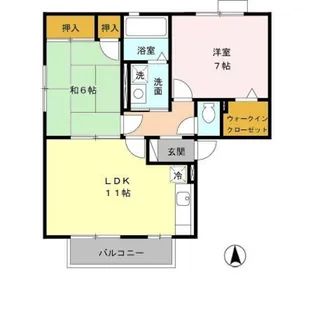 ハイツ椿【2階】の間取り