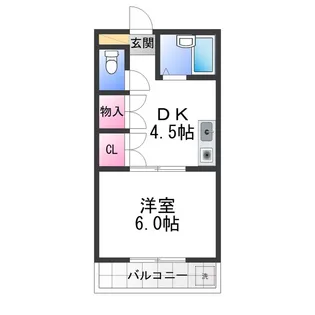 マツダ21天美【1階】の間取り