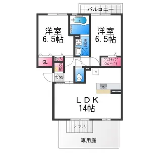 ラ ヴィーテ 北花田【1階】の間取り