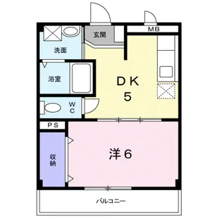 カーサ・フィオーレⅠ【2階】の間取り
