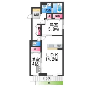 ディーレガシー中百舌鳥【1階】の間取り