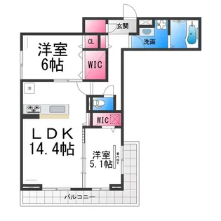 ディーレガシー中百舌鳥【3階】の間取り