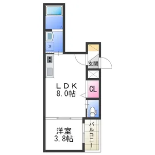 GRANDIR初芝【3階】の間取り
