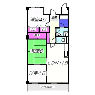 コンコードトキワ【3階】の間取り