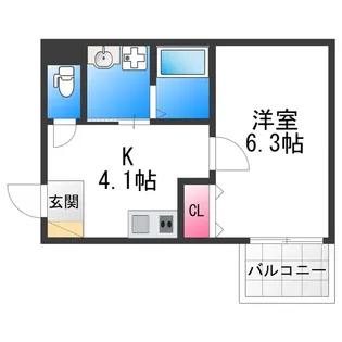 Richesse 一条通【1階】の間取り
