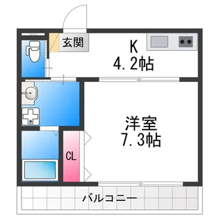 Richesse 一条通【103号室】の間取り