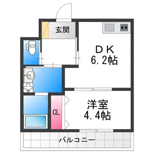 Richesse 一条通【203号室】の間取り