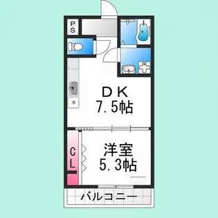 フジパレス 東湊【307号室】の間取り