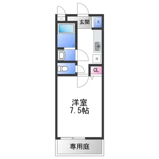 ドミール鳳【1階】の間取り